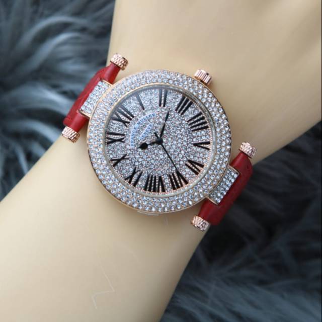 Jam Tangan Wanita Fm 2124LV - Free Box & Baterai Cadangan