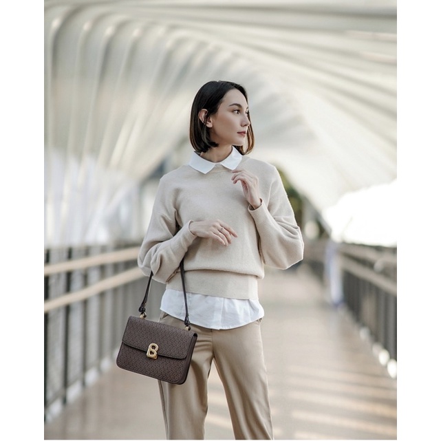 Audrey Canvas Bag Buttonscarves Brown