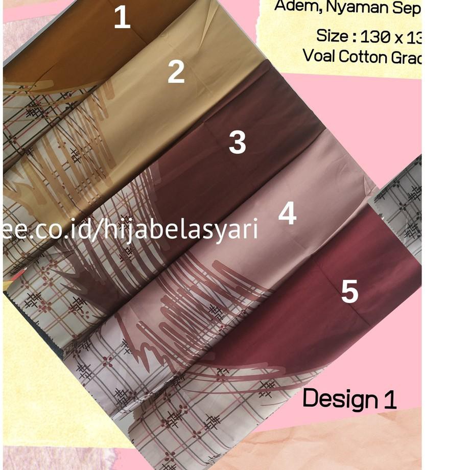 READY STOCK Premium Jilbab Syari Segi Empat Motif Voal by Umama Scarf Kerudung Jumbo Hijab Segiemp