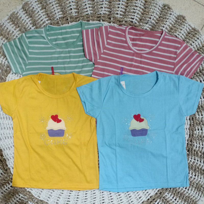 KAOS ANAK PEREMPUAN OBLONG SALUR:6--7 Thn