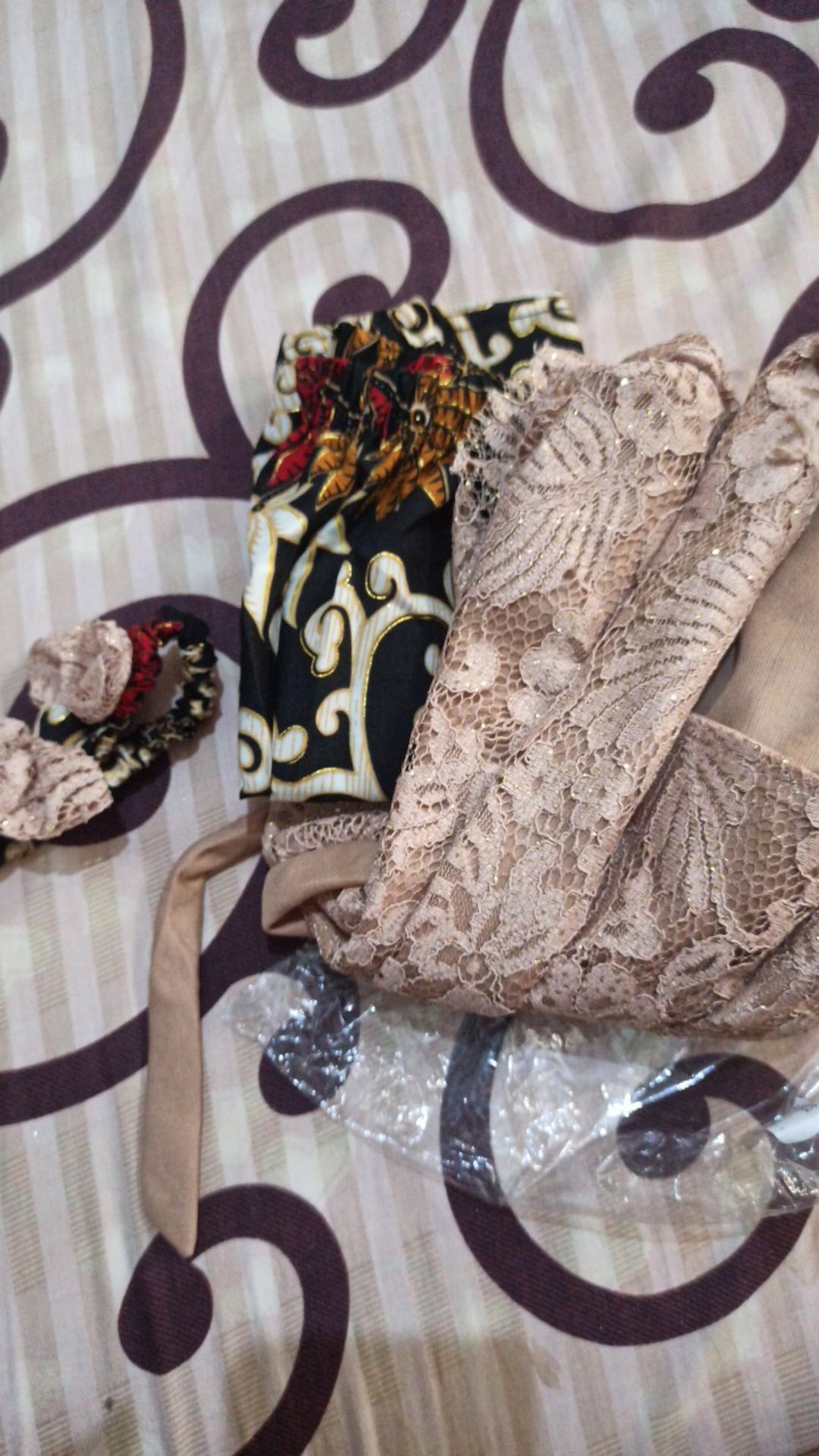 Kebaya Anak Brukat Modern (gratis Bando) Setelan Baju Brokat & Rok Batik Bayi Balita Kutu Baru Ruru