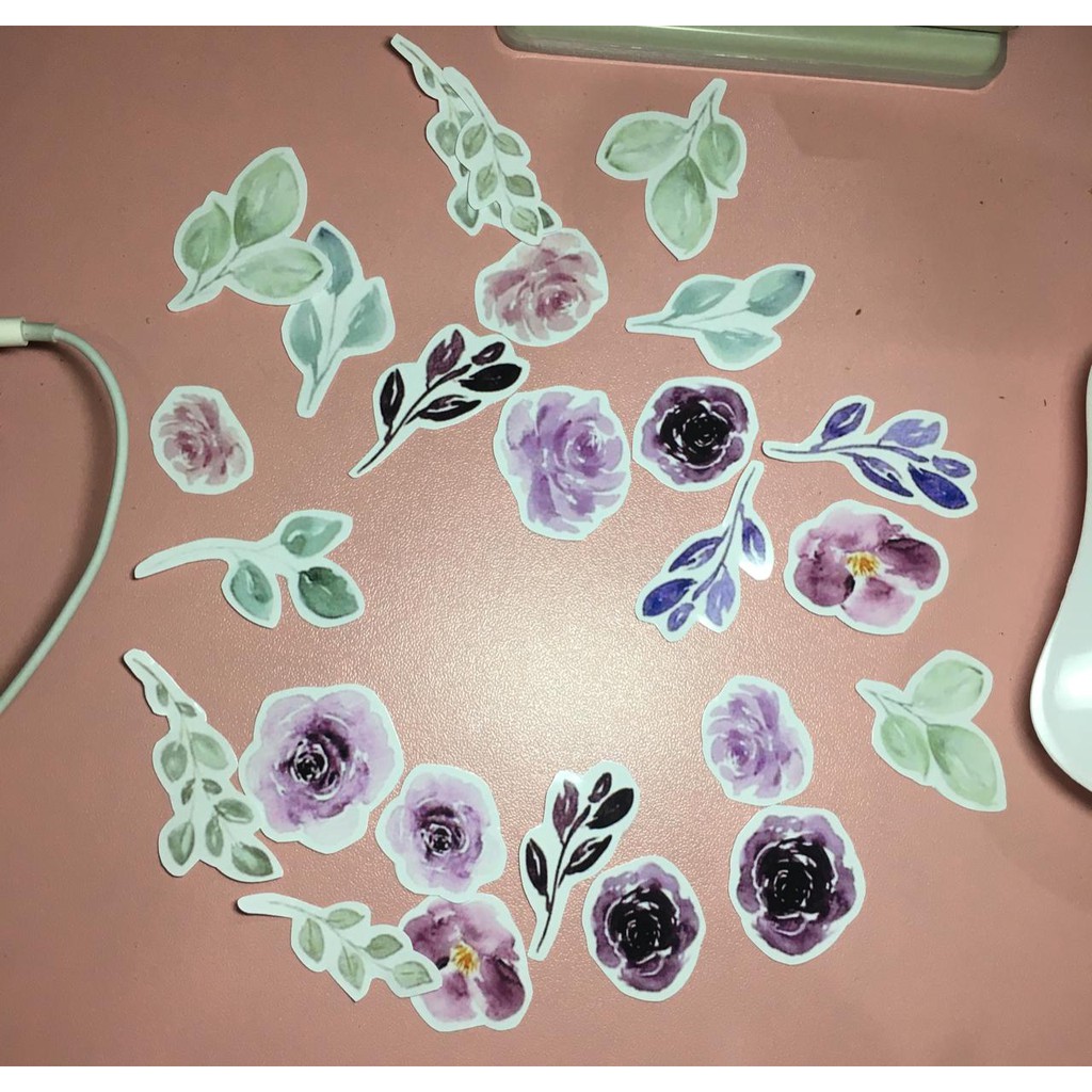 

Sticker Lilac Flower Die Cut Scrapbook DIY Planner Bujo Diary Tumblr Aesthetic
