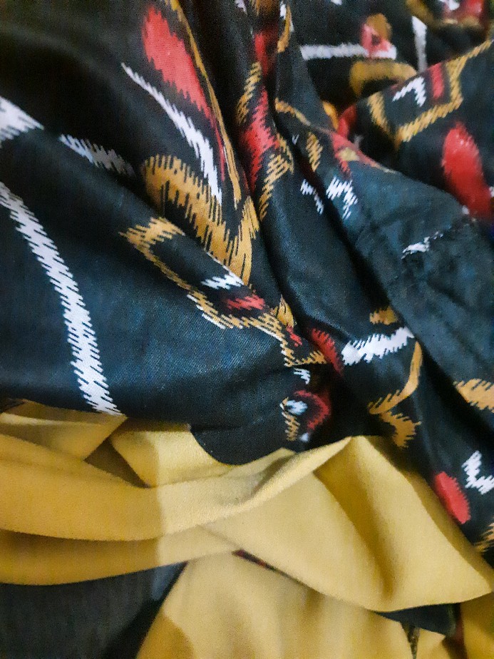 Tey-17 Batik Wanita Asj Sa Hrb026 Kenongo Kemeja Tosca Pendek