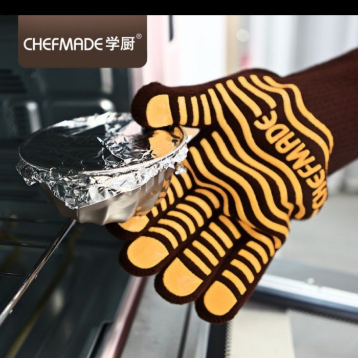 chefmade silicone knit oven mitten glove wk9445 /sarung tangan rajut tahan panas