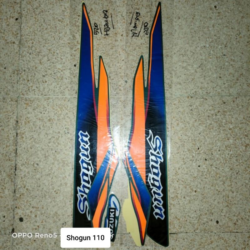 striping sticker suzuki Shogun R 110 1996 body hijau tua