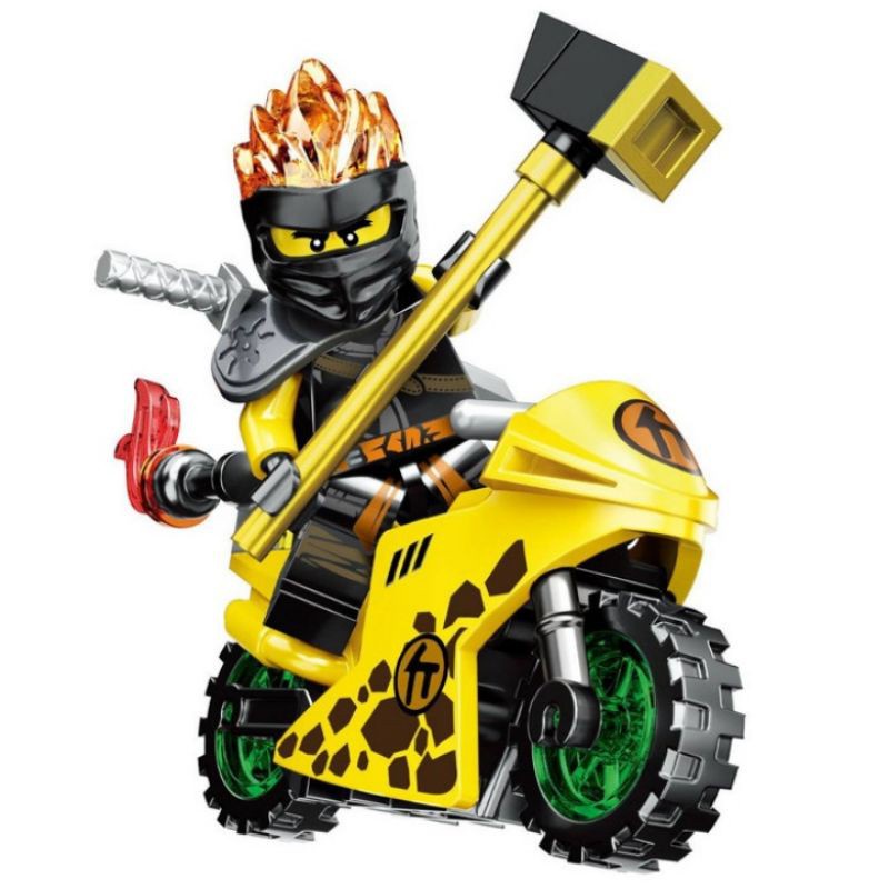 Lego Ninjago Cole Motor Mainan Minifigure Hero Zane Kai Elmo