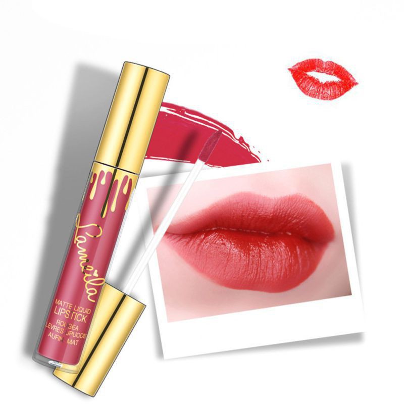 Lip Matte Lipstik Lameila Lipcream Waterproof High Pigmented Lipstik Matte Tahan Lama Kosmetik Bibir Original