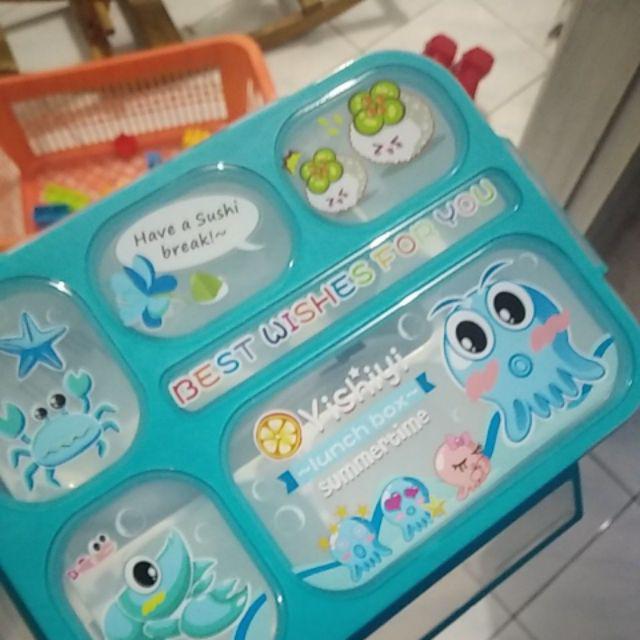 Lunch Box Kotak Tempat Makan Yooyee Anti Tumpah Sekat 6 589