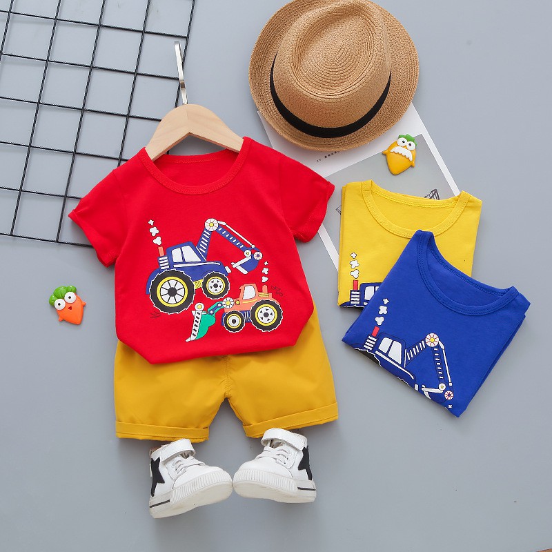 HappyOliver SET BEKO EBV Setelan Kemeja Bayi Laki-laki Lengan Pendek