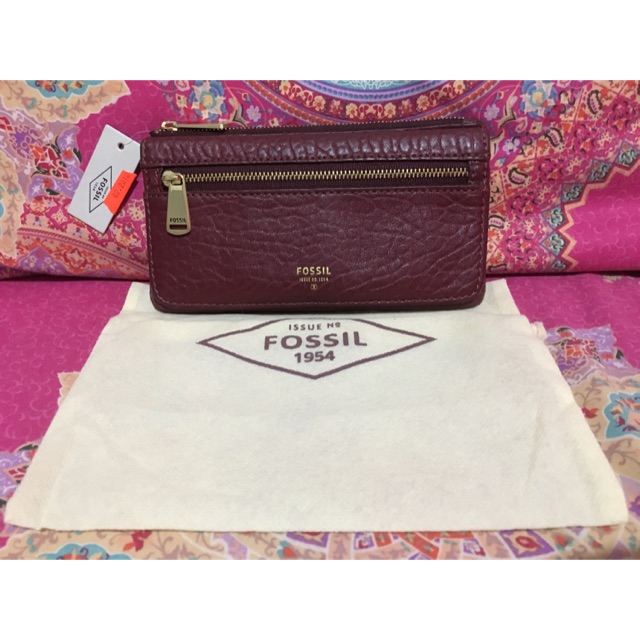 Fossil Preston Wallet Wine