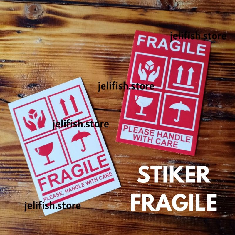 Stiker Fragile Murah Vinyl Bontax Percetakan Surabaya Polaroid Laminasi Hangtag Label Cetak Foto