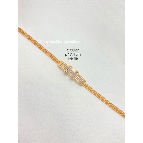 Gelang Jedar 3 Layer Kadar 8K