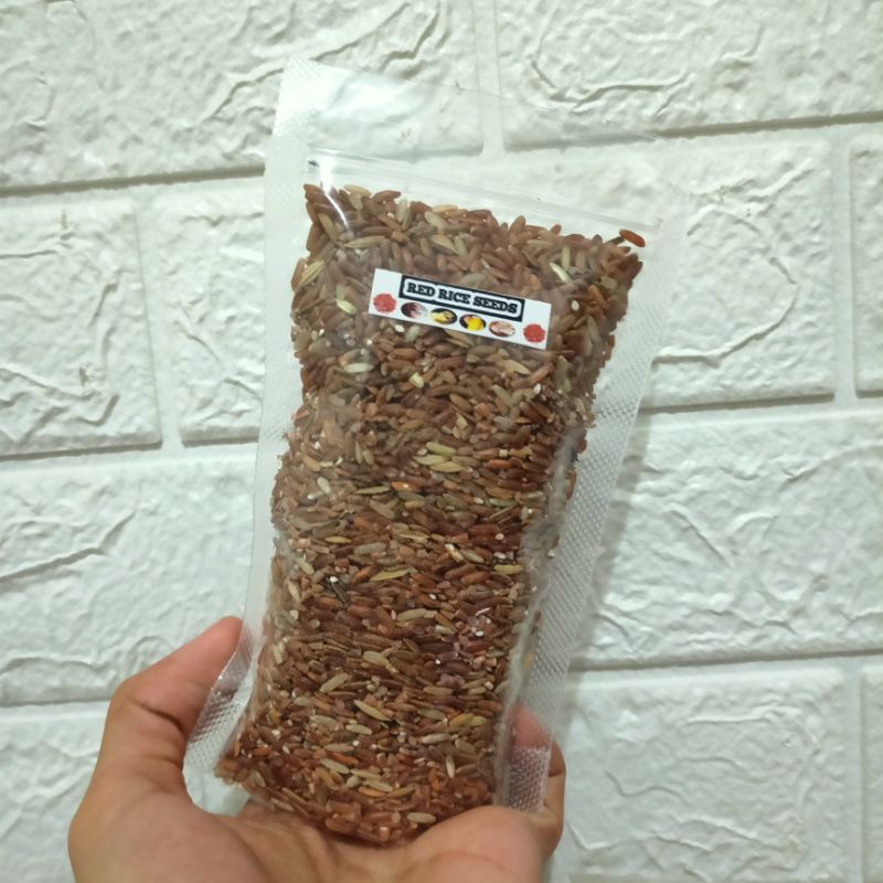 Red Rice Seed Pakan Biji Terbaik Untuk Hewan Penyuka Biji Bijian Pakan Redriceseed Hamster Burung PouchS