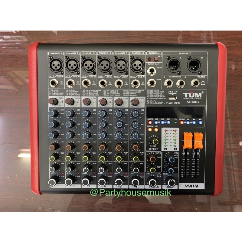mixer tum mini 6 professional mixer 6 channel