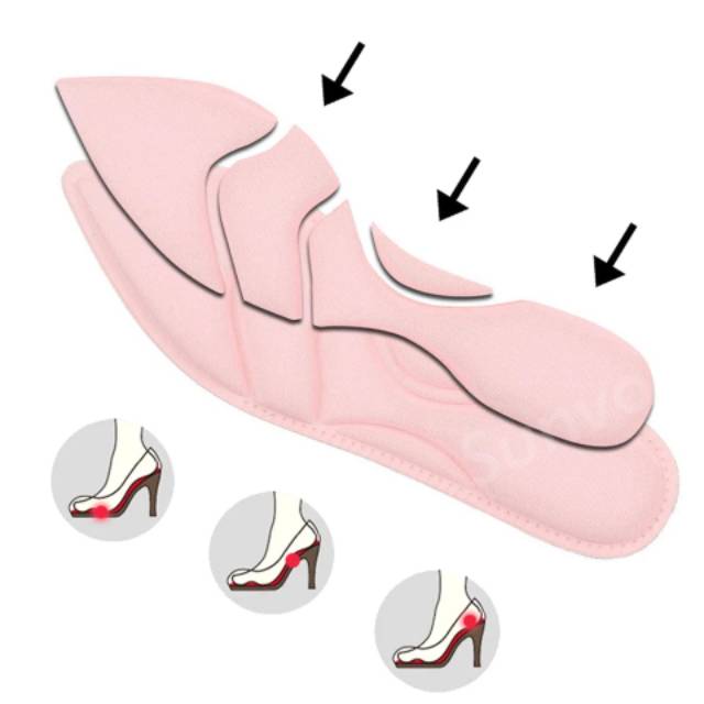 Insoles Busa 4D Insole Alas Sepatu Flat Shoe Pad High Heels Shoes Arch Tumit