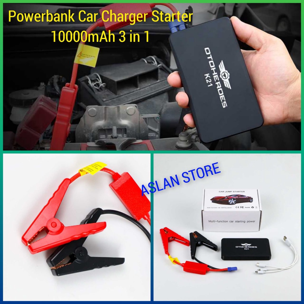 Jumper Aki Portable USB Power Bank Car Jump Starter 10000mAh  Mobil Motor