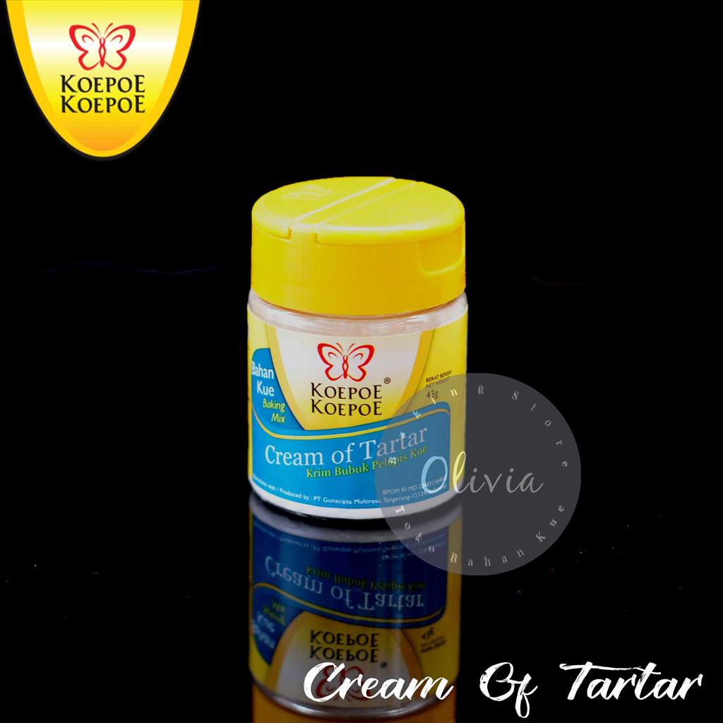 

Cream of tartar Koepoe Koepoe, Tar tar,Krim Bubuk Pelapis Kue 43 gr