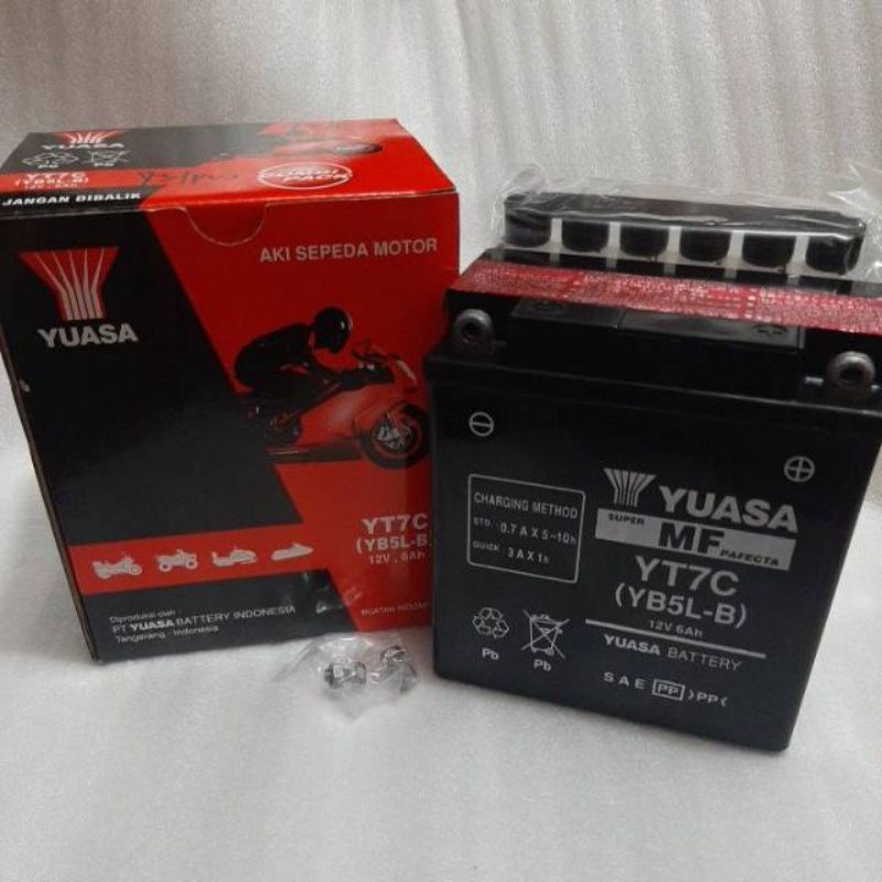 AKI YUASA KERING AKI MOTOR YB5LB ACCU MOTOR GRAND SUPRA JUPITER VEGA SMASH MEGAPRO