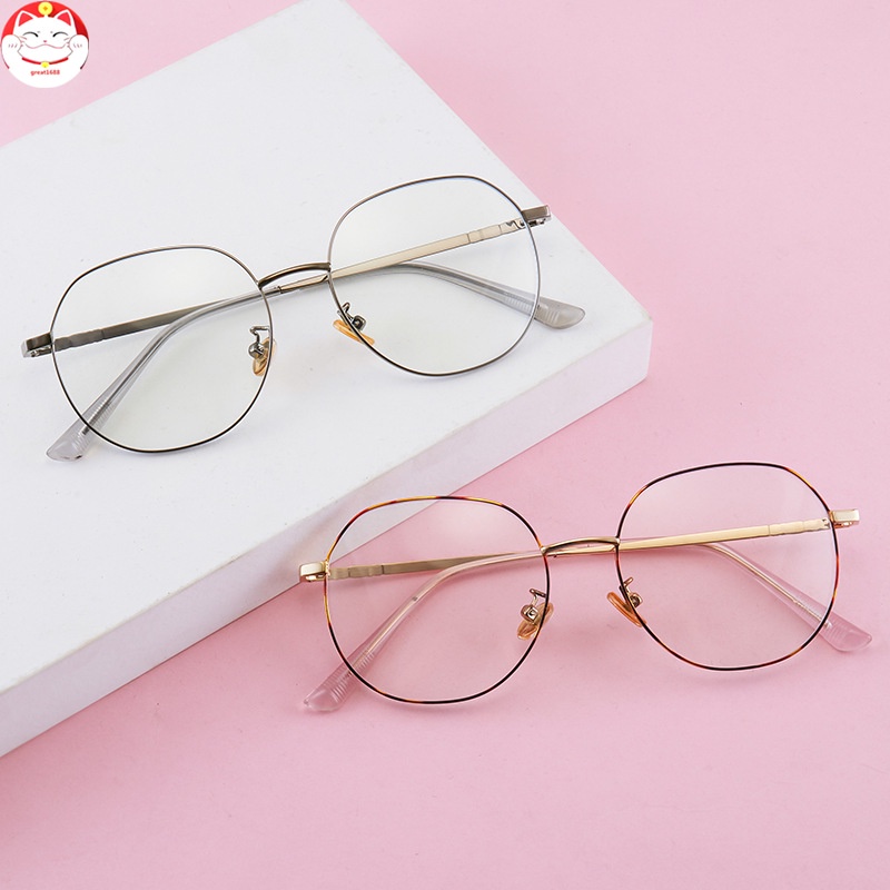 Anti Blue Light Glasses For Women Men Computer Glasses with Silicone Nose Pad Iron Vintage Style