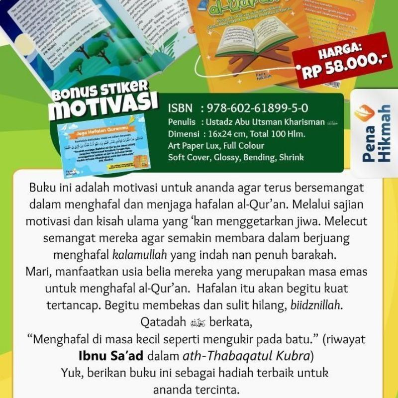 Ayo Menghafal Al Qur'an Kumpulan Motivasi Dan Kisah Ulama Menghafal Al Qur'an