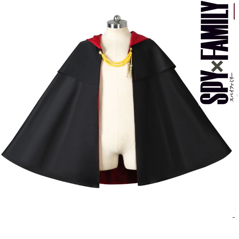 PREORDER Anime Spy X Family Cosplay Cloak Anya Forger Damian Desmond Costumes Adult Kids Black Cape 