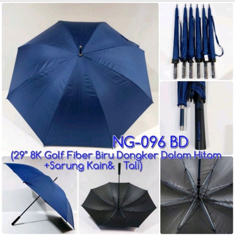 Payung Golf Otomatis Jumbo Jari-Jari Fiber 29 inchi