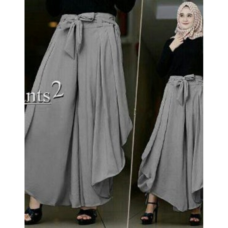 Jual Pant Agoest Darkgrey TL  celana wanita bubble pop abu tua Murah