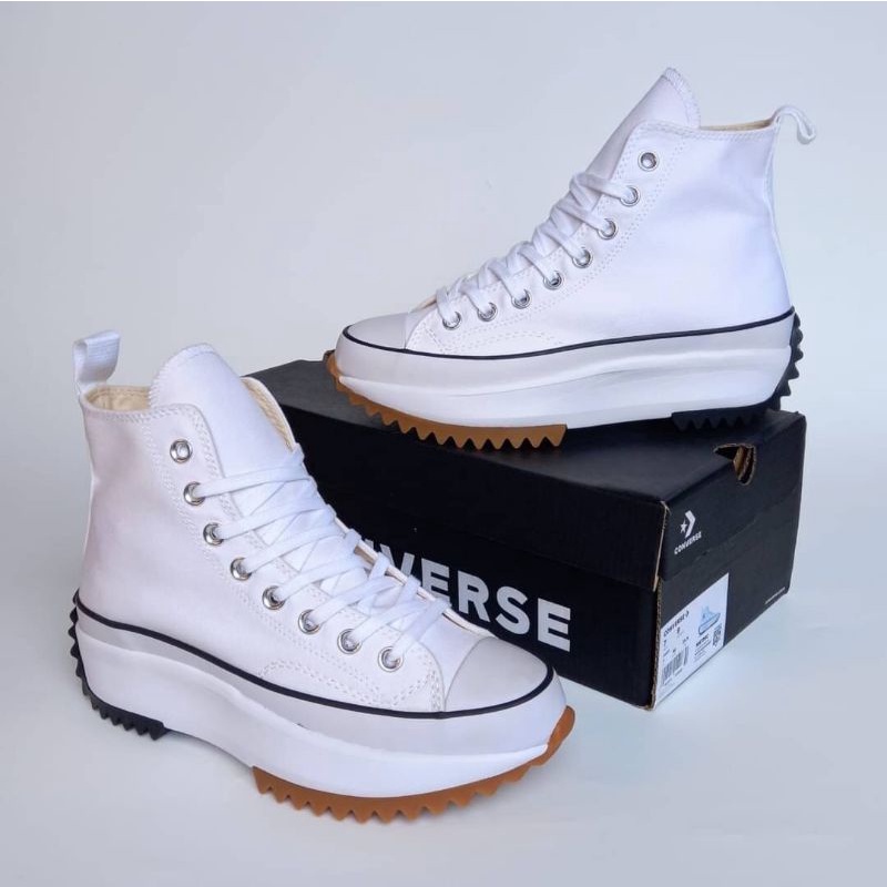 Sepatu Converse Run Star Hike Lugged White Black Gum High