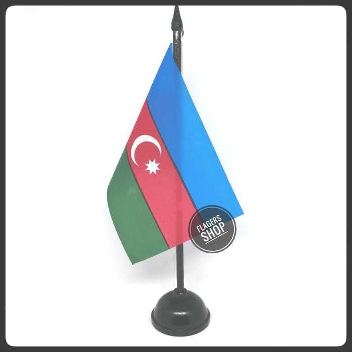 

Bendera Meja Azerbaijan + Tiang Kayu