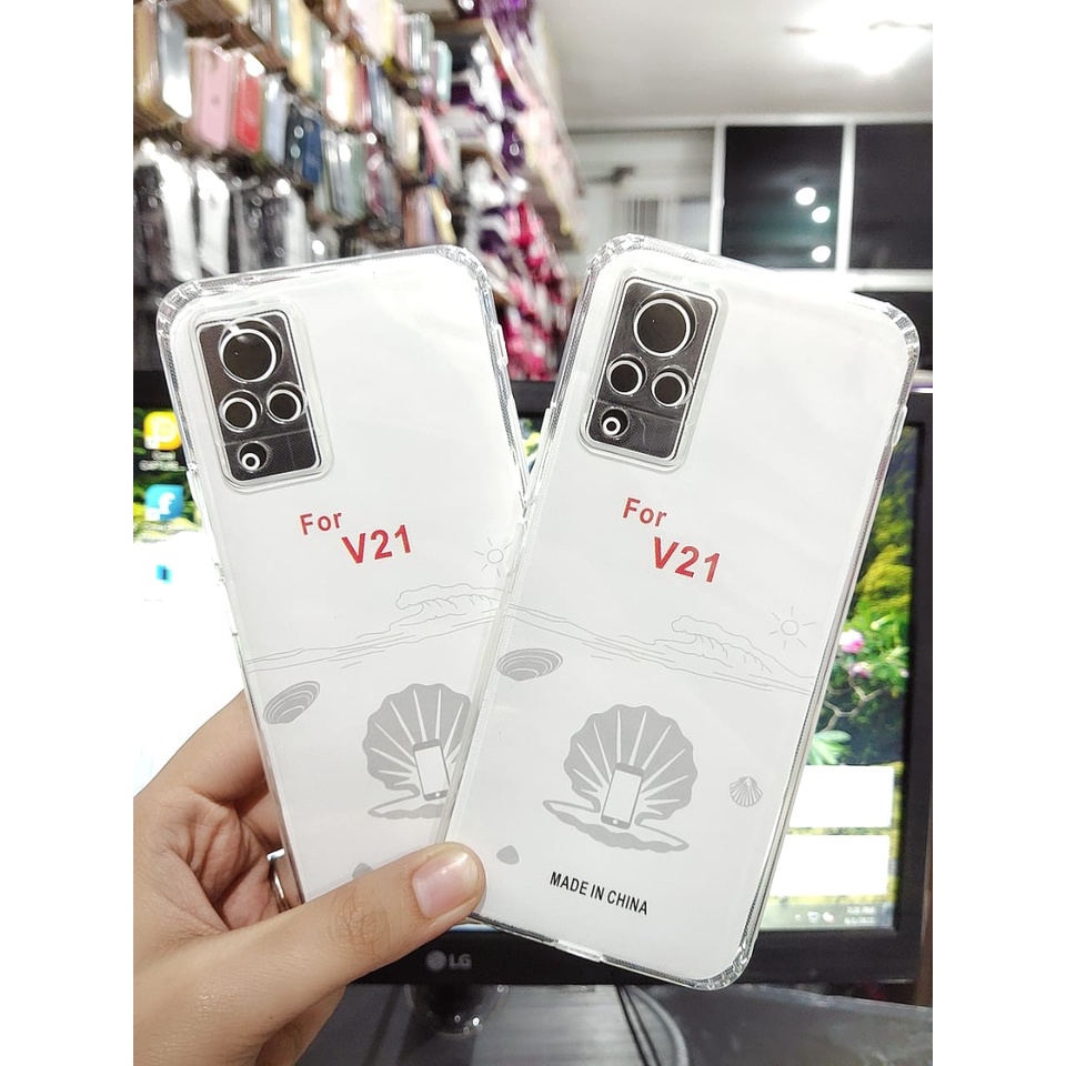 Soft Case Clear HD with Protector Camera Vivo V21 6.44 inchi TPU Silicon Transparan