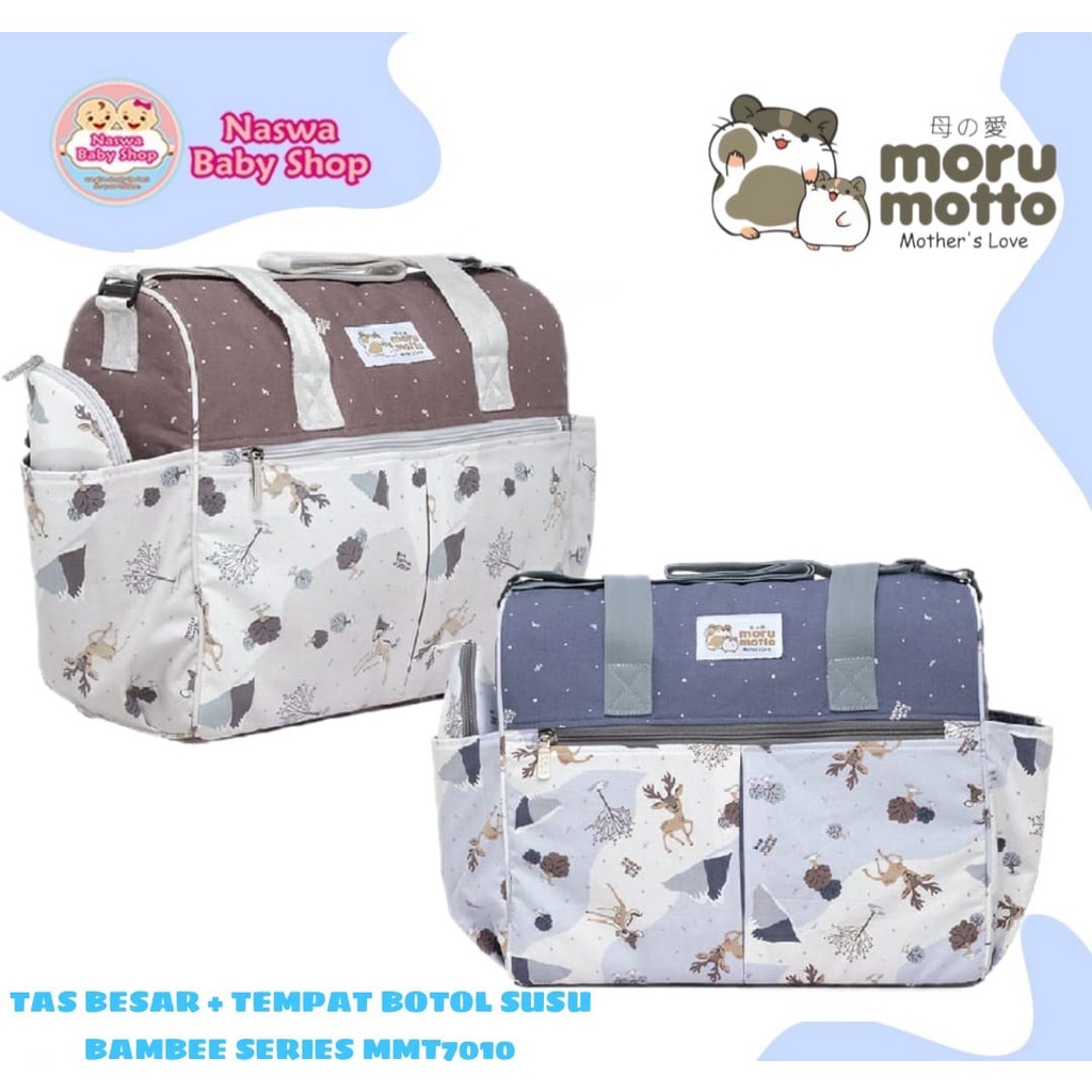Moru Motto Tas Besar Bayi + Tempat Botol Susu Bambee Series MMT7010