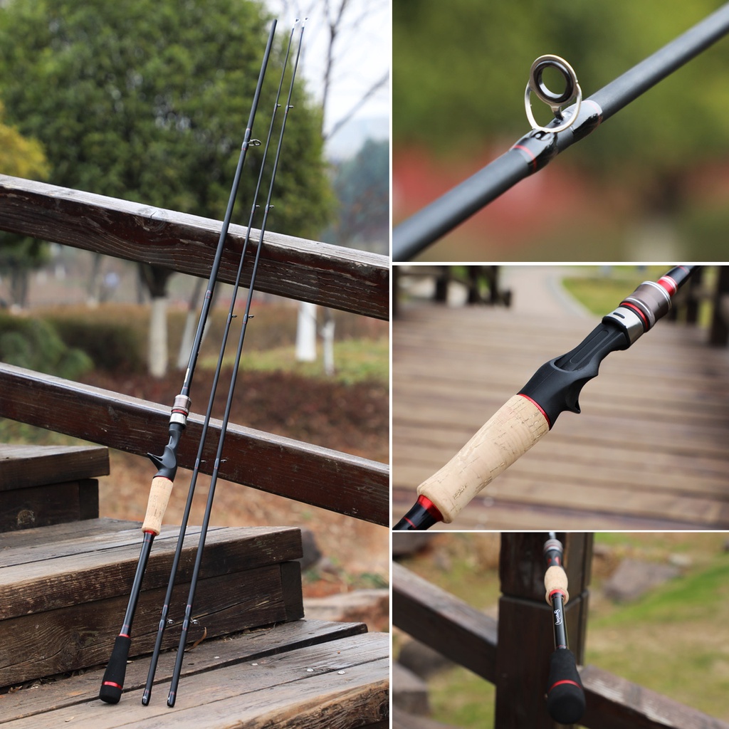 Sougayilang Joran Pancing 2.1M 2 Bagian Joran Pancing Joran Kabel Sutet Joran Casting Joran Tegek Dengan Carbon Rod Body Dan EVA Handle Untuk Freasherwater Fishing Rod Joran Pancing