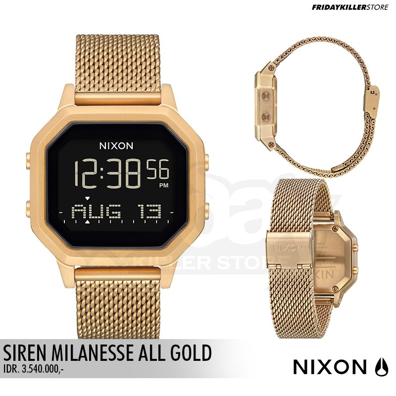 JAM TANGAN WANITA NIXON | SIREN MILLANESE ALL GOLD