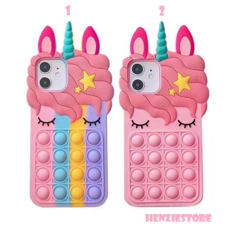 CASE POP IT PONYTAIL UNICORN IPHONE ALL TIPE