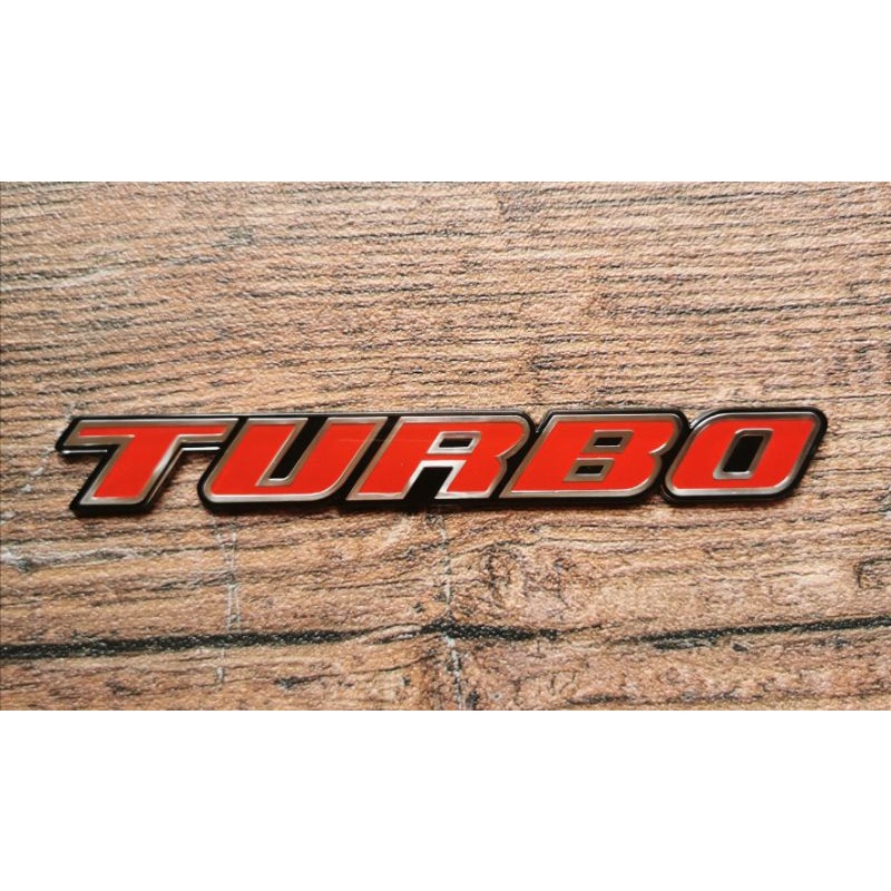 emblem tulisan Turbo merah