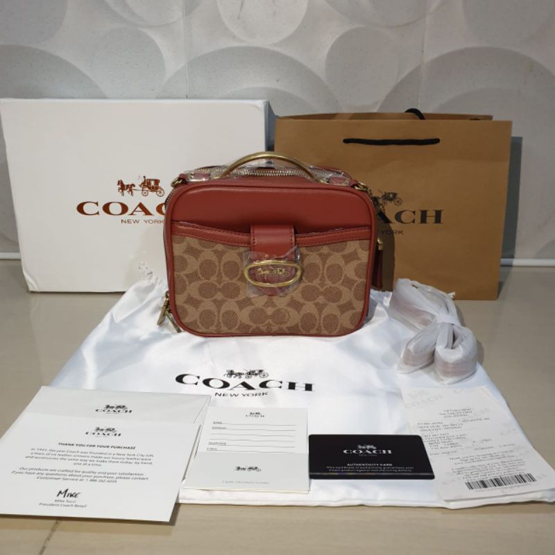 Coach Riley Lunchbox Bag In Signature termurah