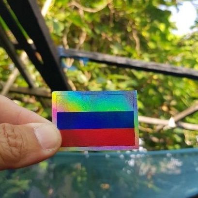 

stiker hologram bendera russia