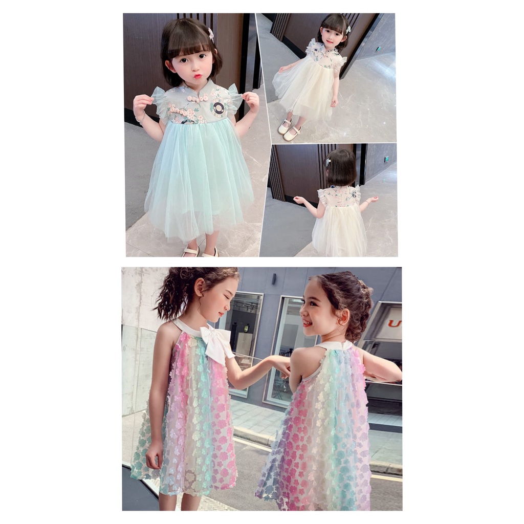 1-8TH DRESS ANAK PESTA FLUFFY MERMAID / GAUN PESTA ANAK PEREMPUAN IMPORT HIGH QUALITY