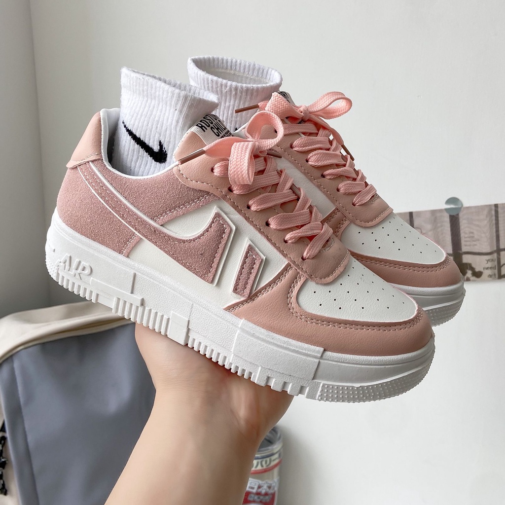 [GROSIR][COD] SEVEN_DAY SEPATU SNEAKERS WANITA KOREA IMPORT SPORT SHOES PINK FQ-39