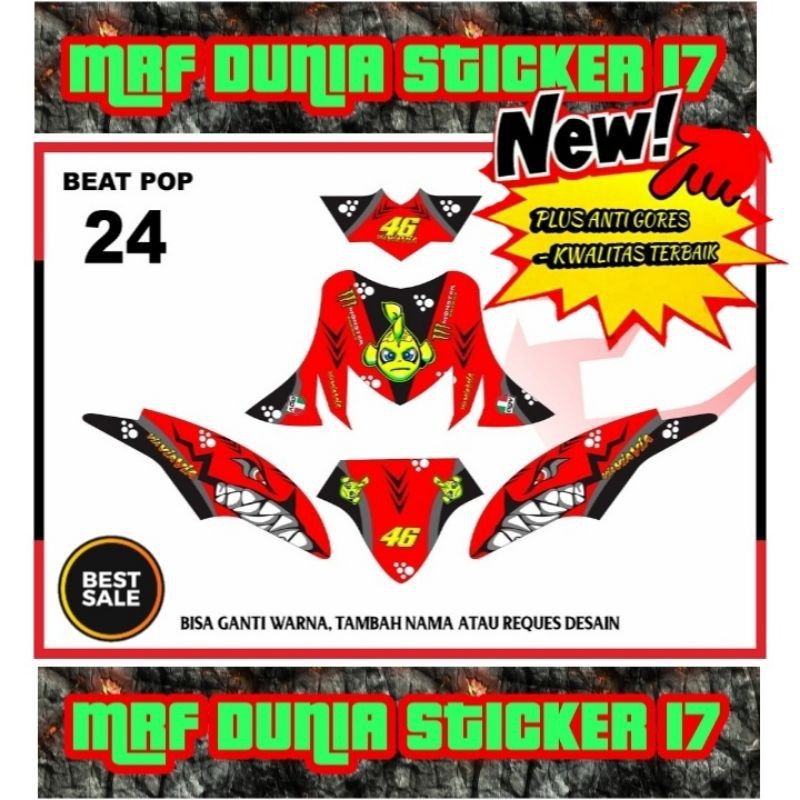 sticker dekal beat pop full body decal beat pop stiker  beat pop motor beat pop full body 24