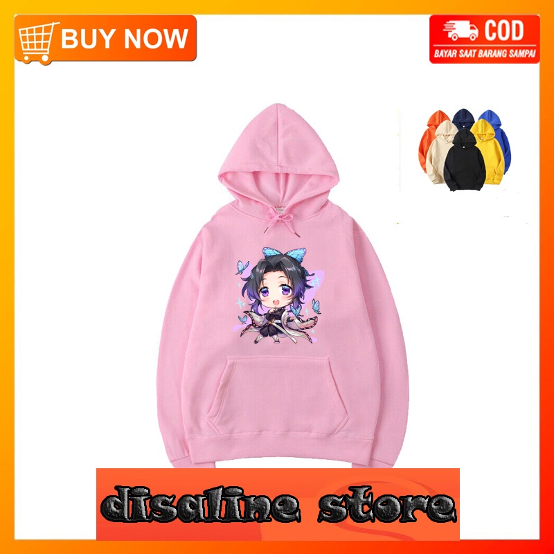 Jaket Hoodie Anak Perempuan DEMON SLAYER SHINOBU KOCHO 001 - DISALINE STORE