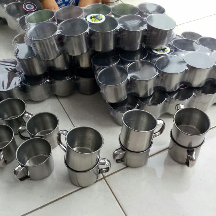 Gelas Stainless / Mug Stainless / Cangkir Stainless mini Diameter 6 cm