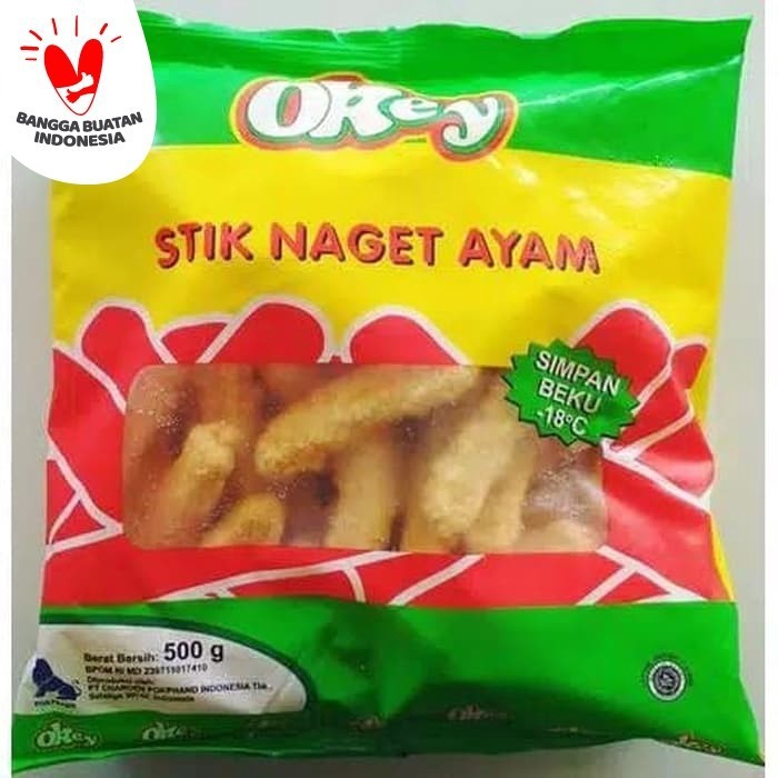 

OKEY NUGGET STIK NUGGET STICK AYAM CURAH/FROZEN FOOD 500 GRAM