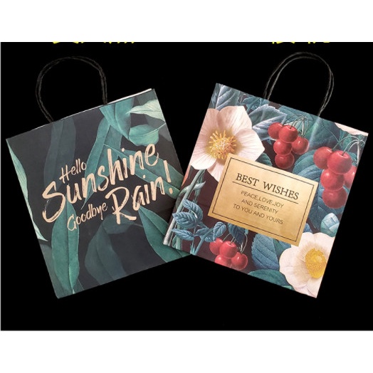 

NEW Kantong Paper Bag Tebal Motif Vintage Besar Bungkus Bingkisan Gift Bag - cat