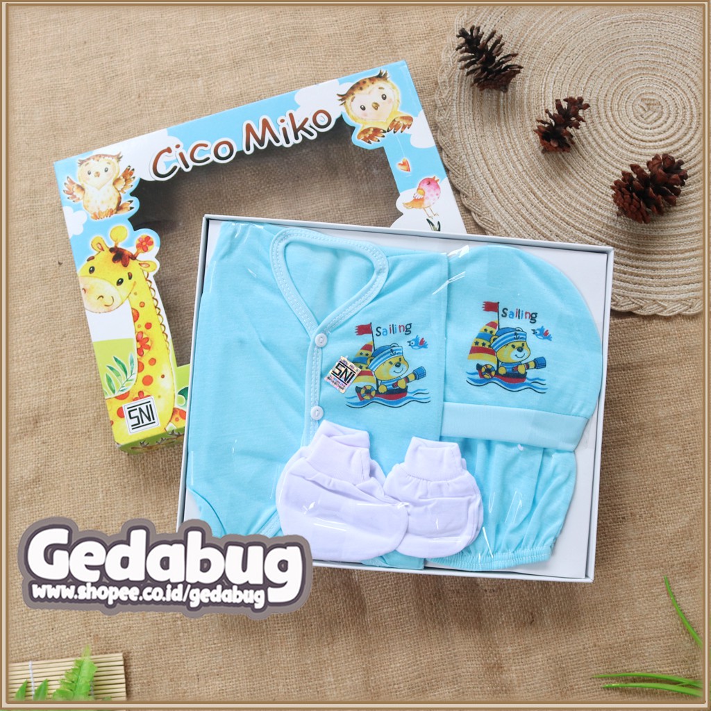 Baby Set Cico Miko Kado Bayi | Perlengkapan Pakaian Bayi New Born