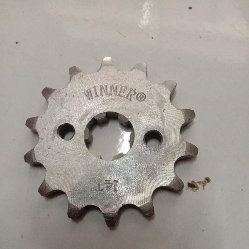GIR GEAR DEPAN 420 14T HONDA KARISMA KHARISMA C70 SUPRA X125 REVO ABSOLUTE SPROCKET ATAU SPI GIR AJA-420-14 MB/WINNER