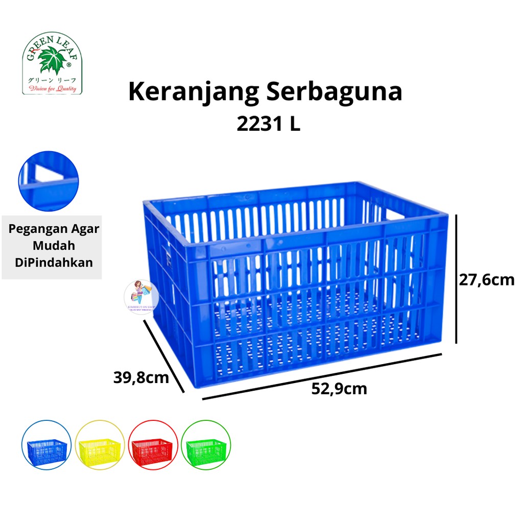 Container Keranjang Industri 2231 L Green Leaf