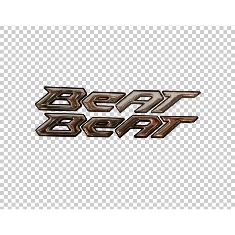 Stiker motor timbul beat silver sepasang