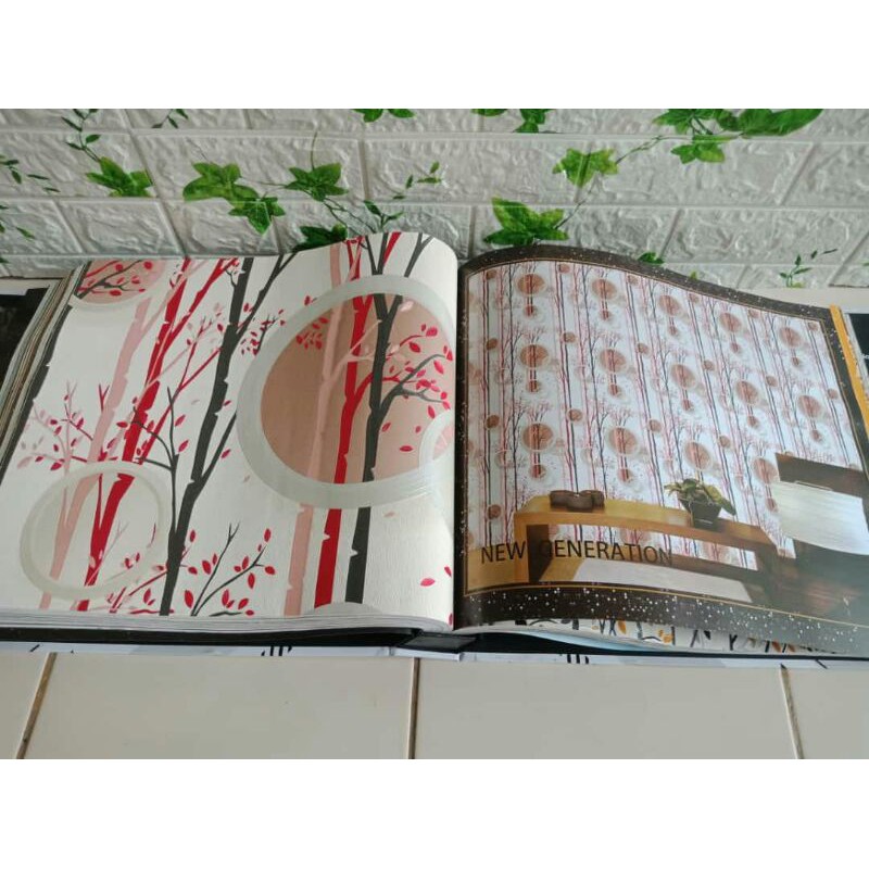 Wallpaper Dinding Vinyl Motif Timbul