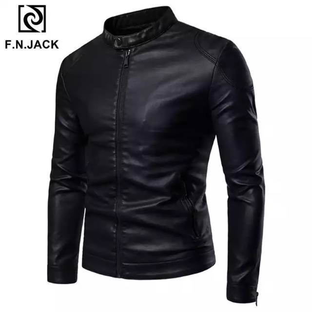 Jaket pria keren semi kulit